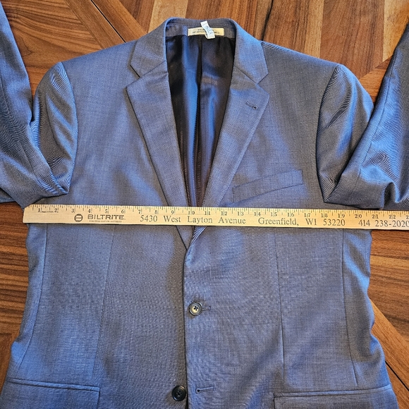 Joseph Aboud Blue Suit, Slim & Tall, 40L / 38x34 - Picture 11 of 13